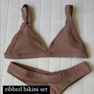 Ribbed bikini set